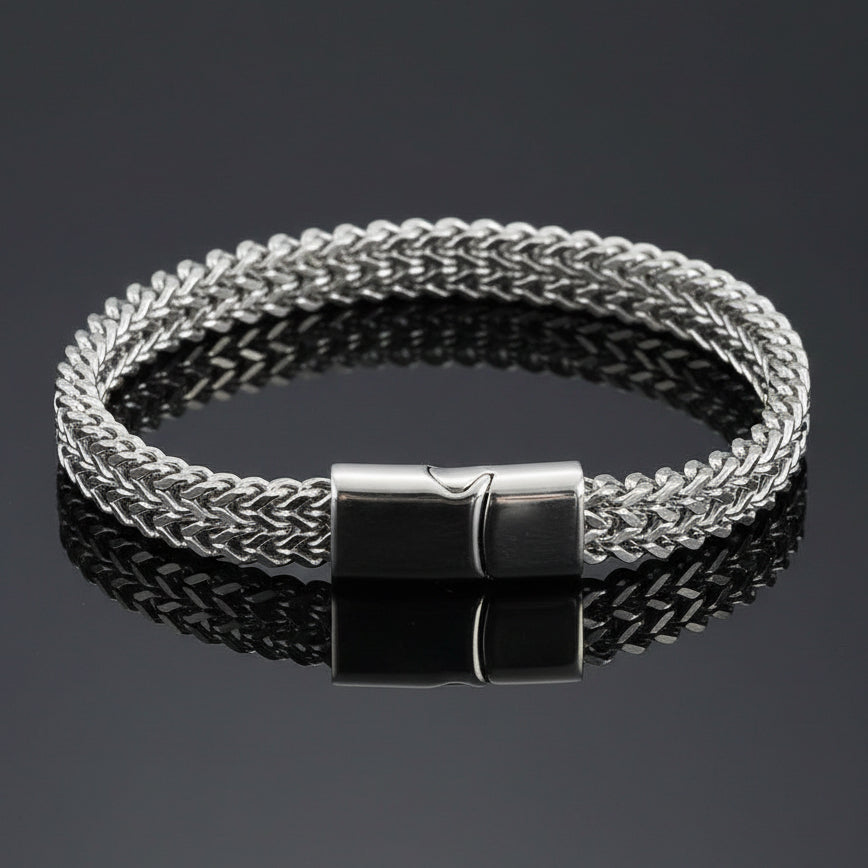 Foxtail Chain Bracelet | Luxury Stainless Steel Bracelet for Men