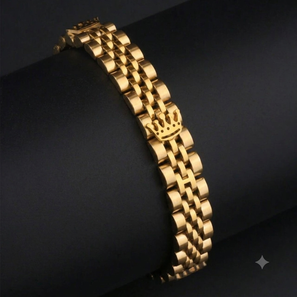 Premium Crown Jubilee Bracelet | Luxury Stainless Steel Men's Bracelet