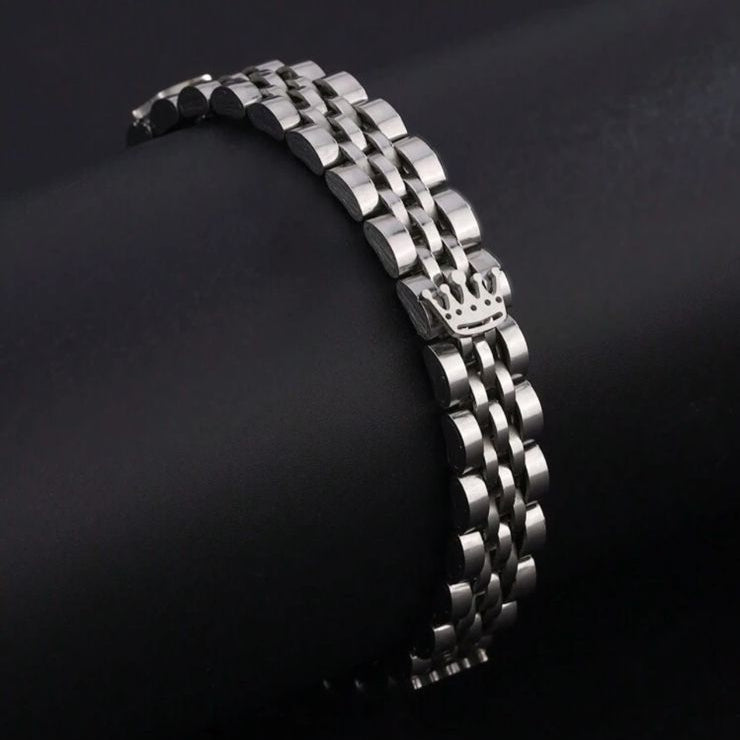 Premium Crown Jubilee Bracelet | Luxury Stainless Steel Men's Bracelet