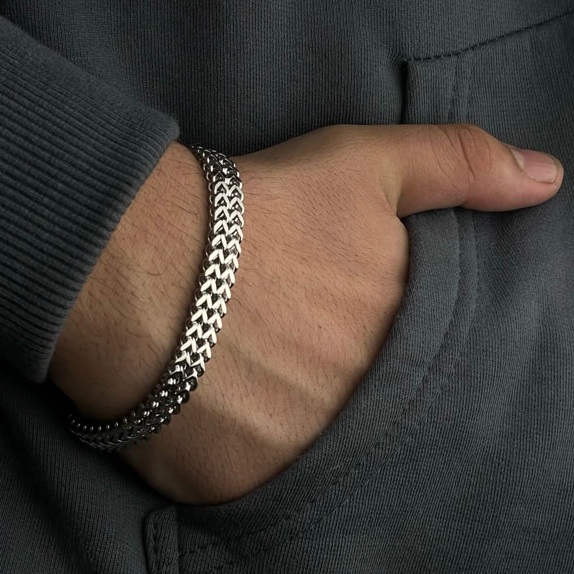 Foxtail Chain Bracelet | Luxury Stainless Steel Bracelet for Men