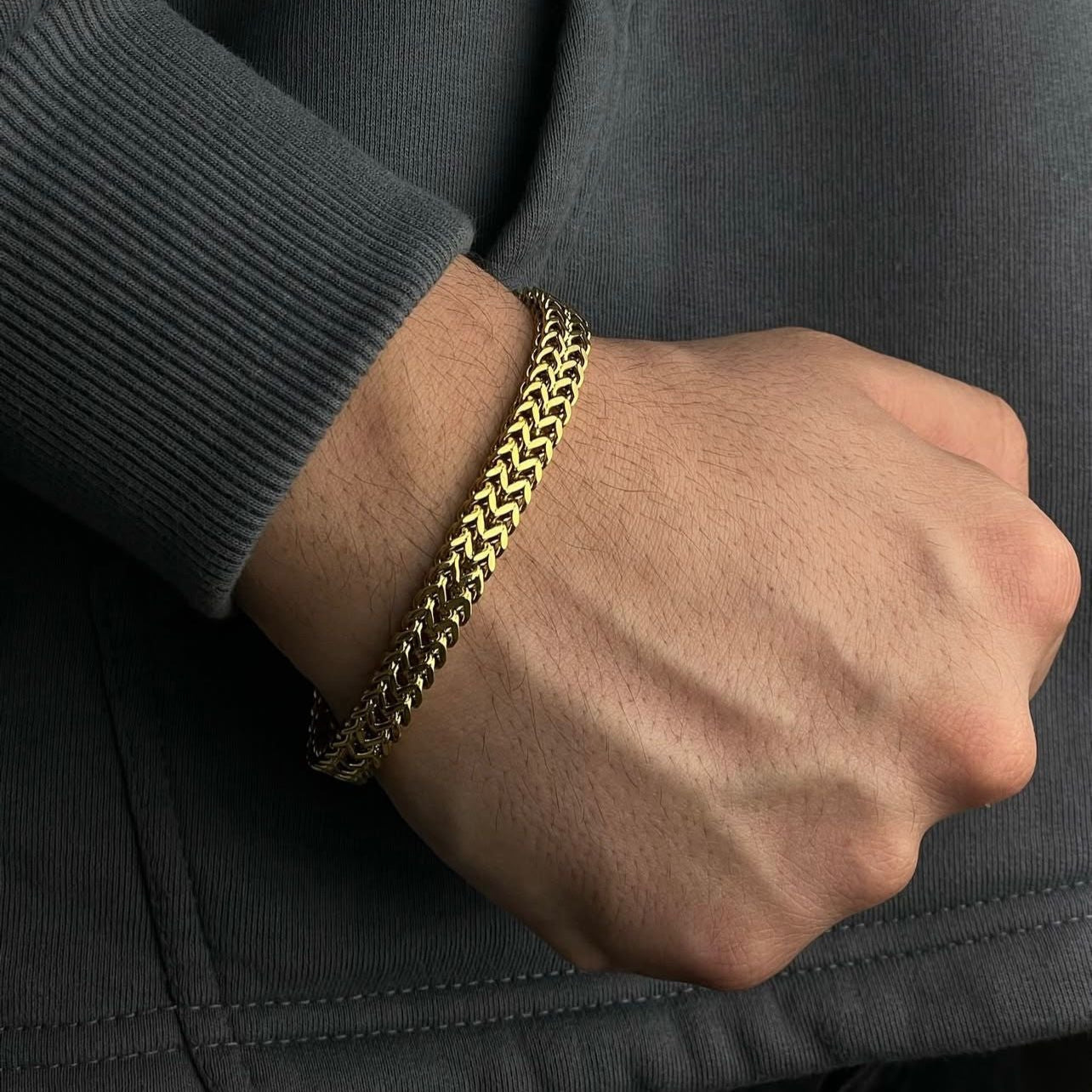 Foxtail Chain Bracelet | Luxury Stainless Steel Bracelet for Men