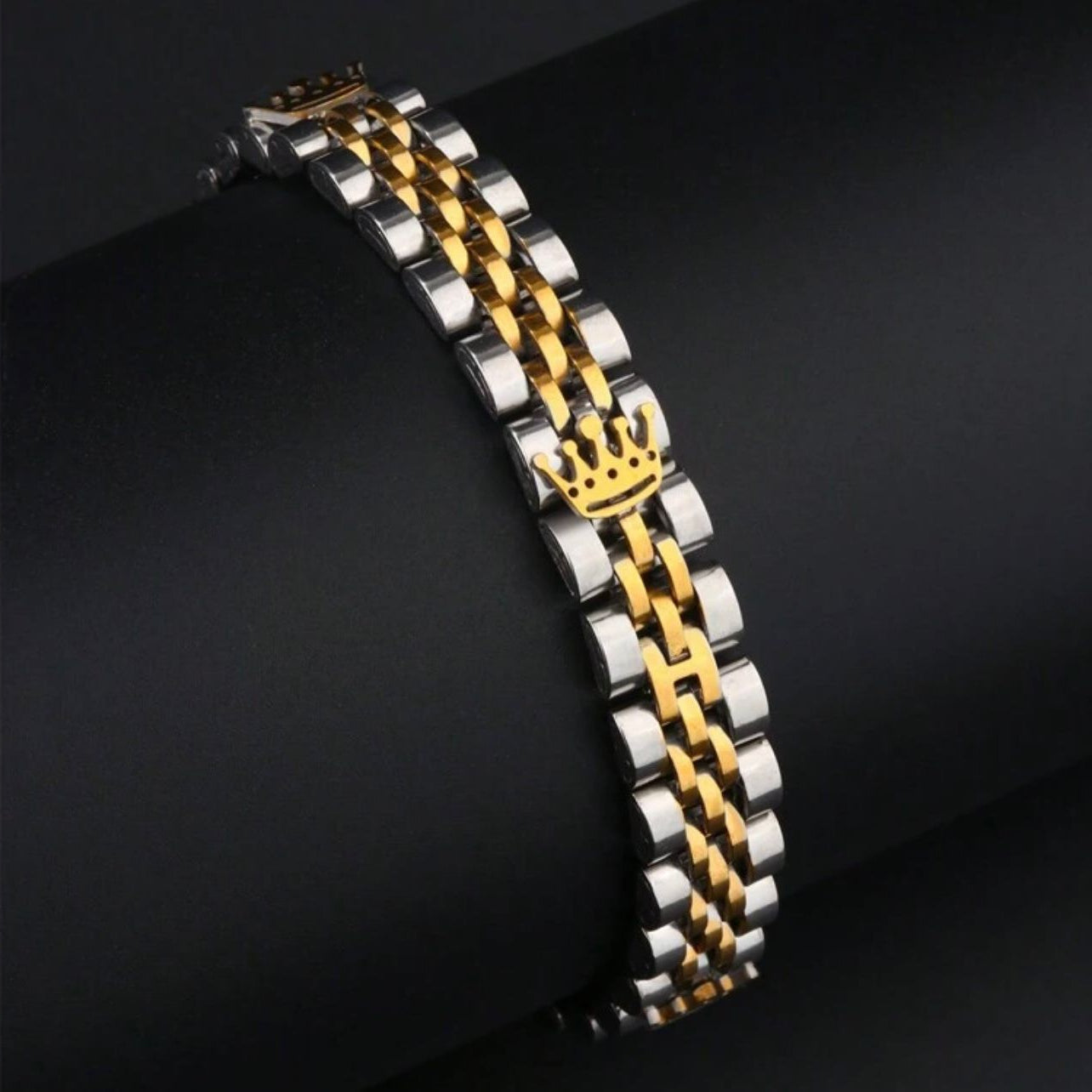 Premium Crown Jubilee Bracelet | Luxury Stainless Steel Men's Bracelet