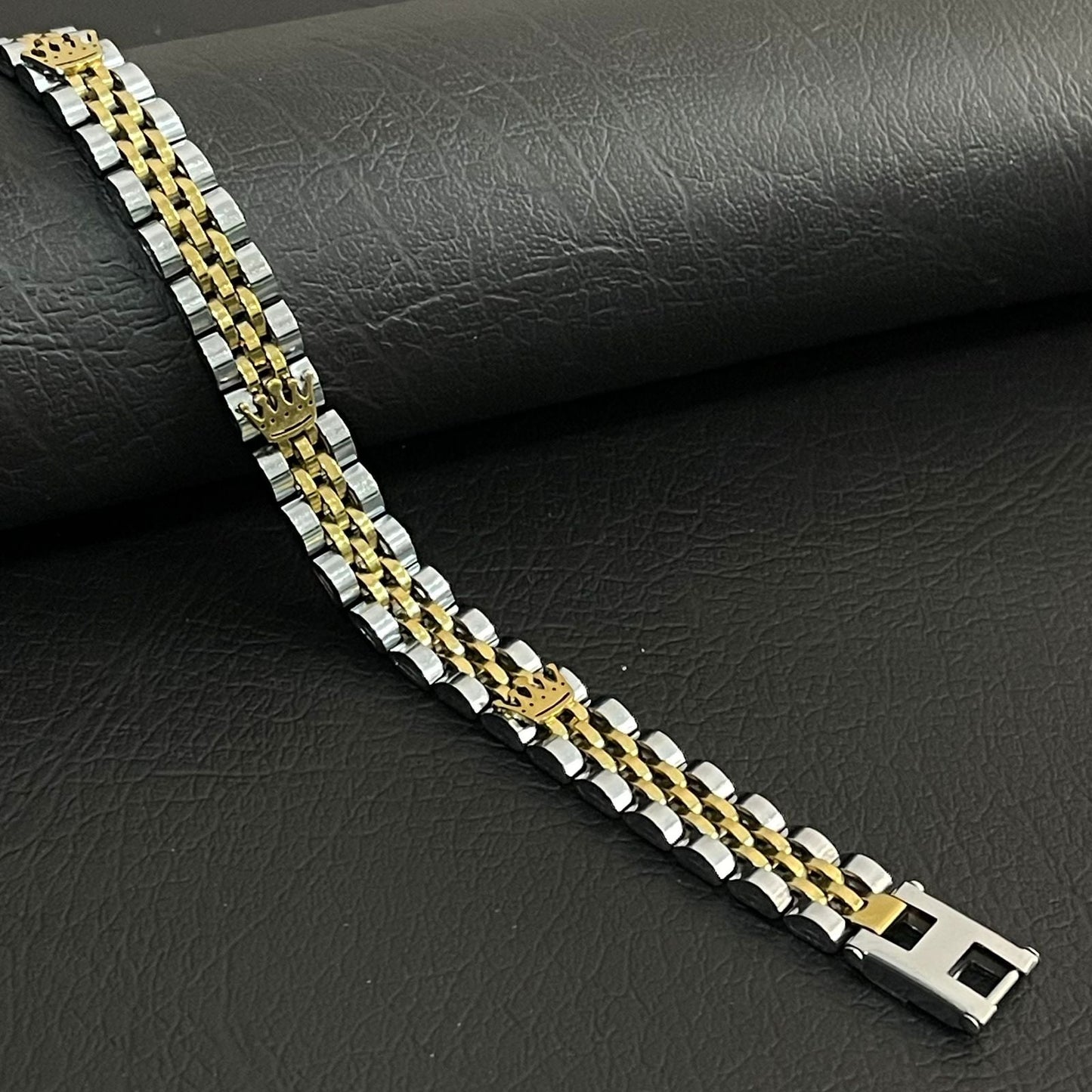 Premium Crown Jubilee Bracelet | Luxury Stainless Steel Men's Bracelet